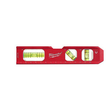Level Metric Compact Billet Torpedo, 0.005 In Accuracy, Aluminum, 3.23 In Wd, 7 In Lg, 1 In Ht