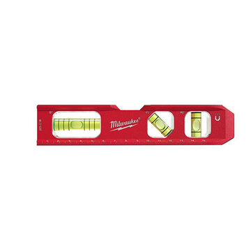 Metric Compact Billet Torpedo Level, 0.005 in Accuracy, Aluminum, 3.23 in wd, 7 in lg, 1 in ht