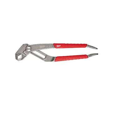 Tongue & Groove Plier, Jaw Alloy Steel, Red Color, Polished Finish, 1/4 in wd, 1-1/2 in lg Jaw Size, 10 in OAL