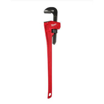Pipe Wrench, Cast Iron Handle, Ergonomic Handle, 60 in OAL, 8 in Pipe Capacity