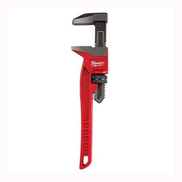 Pipe Wrench, Cast Iron Handle, Ergonomic Handle, 12 in OAL, 2-5/8 in Pipe Capacity