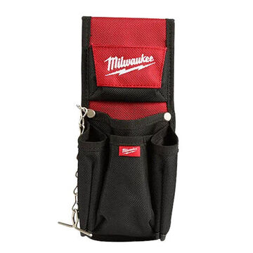 Pouch Open Top Closure Utility, Polyester, 5-7/8 In Wd, 7-1/2 In Ht, 1-1/8 In Dp, Red