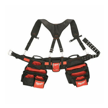 Contractor Work Belt, Nylon, 30 to 53 in Size, 6-1/2 in Belt Wd, 24-5/8 in Belt lg, Rivet Fastening