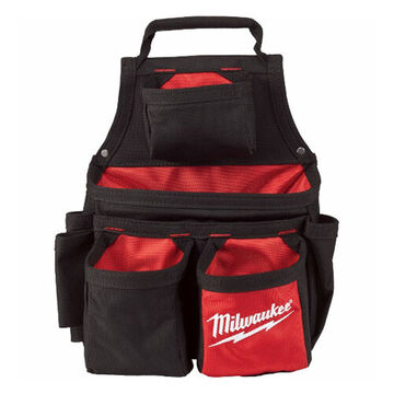 Pouch Heavy-duty, 1680d Ballistic Nylon, Ballistic Nylon Material, Black, Red Color, 3 In Wd, 13 In Lg