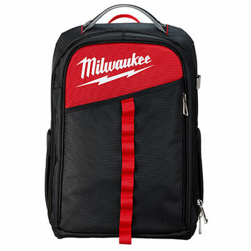 Backpack Rectangle, Ballistic Nylon, 22 Compartments, 11-3/4 In Wd, 19-5/8 In Ht, 7-7/8 In Dp, Black