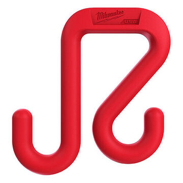 Bucket Hook, Polymer, 5-1/2 In Wd, 6 In Lg, 3/4 In Dp, Red