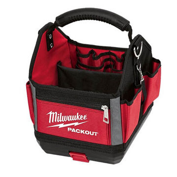 Tool Tote, Ballistic Nylon, 10.8 in wd, 12.6 in ht, 10.9 in dp, Red