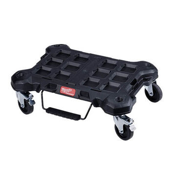 Chariot de boîte à outils modulaire, roulettes en polymère, capacité de 250 lb, noir, 24.4 pouce ht, 18.9 pouce lg