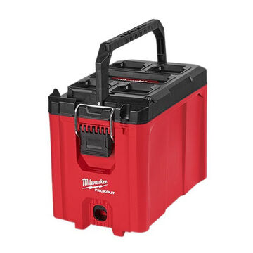 Tool Box Compact, Polypropylene, 9.8 In Wd, 16.2 In Wd, 13 In Ht, 20 Oz, Red