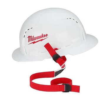 Loop Lanyard, Nylon and Rubber, 1.2 in wd, 16 in lg, Red, For Hard Hat