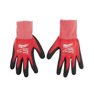Safety Gloves Dipped, 2x-large, Black, Nitrile