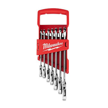 Wrench Set Combination, Vanadium Steel, 7piece, 3/8 In, 7/16 In, 1/2 In, 9/16 In, 5/8 In, 11/16 In, 3/4 In