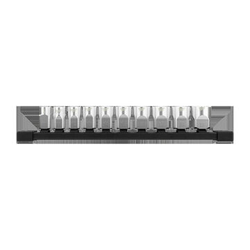 Socket Set, Vanadium Steel, 10-Piece, 3/8 in Drive, 6- Point, 10 to 19 mm Socket, Chrome Plated