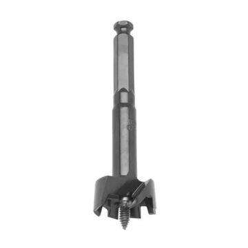 Drill Bit Selfeed Hex Shank, 7/16 In Shank, 1-1/4 In Dia, 6 In Lg, Steel