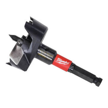 Drill Bit Selfeed Hex Shank, 7/16 In Shank, 2-9/16 In Dia, 5 In Lg, Hardened Steel