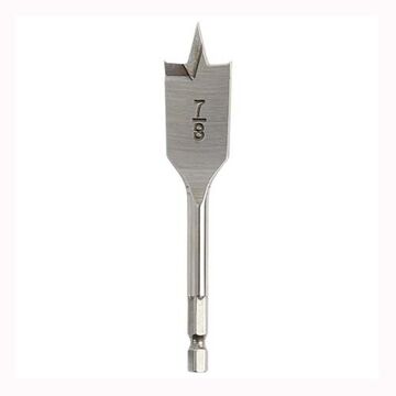Bit Spade Boring, Hss, 7/8 In Dia, Flat Flute, 1.75 In Flute, 4-1/2 In Oal