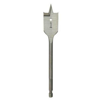 Bit Spur Auger Flat Boring, Right Hand, High Carbon Steel, 7/16 In Dia X 6 In Lg
