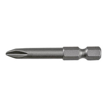 Impact Screwdriver Bit, No. 2, 2 in lg, Phillips, High Speed Steel