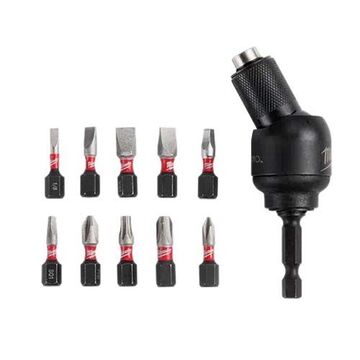 Holder Set Pivoting Bit, Steel, 1/4 In Hex Shank