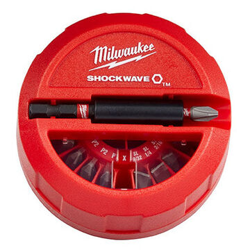 Bit Set Impact Screwdriver, 1/4 In Shank, Alloy Steel, 22 Pieces