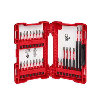 Bit Set Impact Screwdriver, 1/4 In Shank, Alloy Steel, 24 Pieces