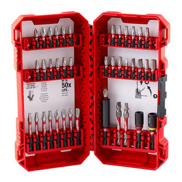Bit Set Impact Driver, Alloy Steel, 10.31 In Oal, 1/4 In Hex Shank