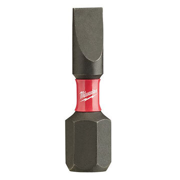 Bit Impact Screwdriver, 3/16 In, 1 In Lg, Slotted, Alloy Steel