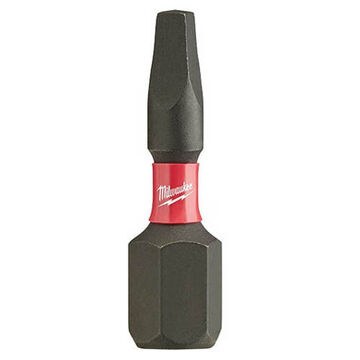 Impact Screwdriver Bit, No. 1, 1 in lg, Square, Alloy Steel