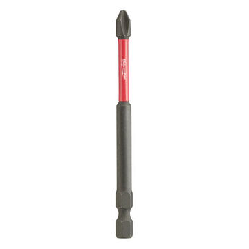 Impact Screwdriver Bit, No. 2, 3.5 in lg, Phillips, Alloy Steel