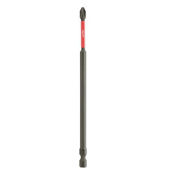 Bit Screwdriver Power, Alloy Steel, 1/4 In Hex Drive/shank, 6 In Oal, #1 Phillips Point