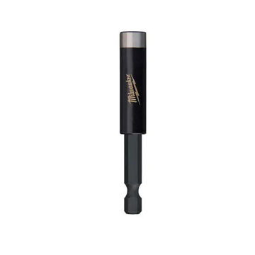 Bit Holder Impact Magnetic, Alloy Steel, 1/4 In Drive, Hex, 3 In Lg