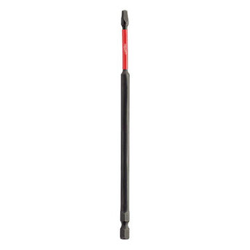 Impact Screwdriver Bit, No. 1, 6 in lg, Square, Alloy Steel