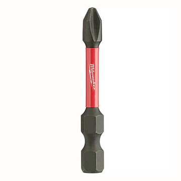 Impact Screwdriver Bit, No. 2, 2 in lg, Phillips, Alloy Steel, 250/Pack