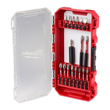 Bit Set Impact Driver, Steel, 1/4 In Hex Shank