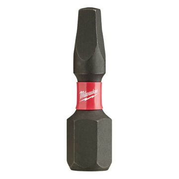 Bit Impact Screwdriver, No. 2, 1 In Lg, Square, Alloy Steel