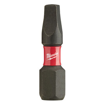 Bit Single End Insert, S2 Alloy Steel, S2 Alloy Steel Material, Square, #3 Point Size, 1/4 In Hex Shank, 1 In Oal