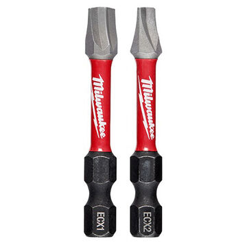 Bit Set Impact Screwdriver, 1/4 In Shank, Alloy Steel, 2 Pieces