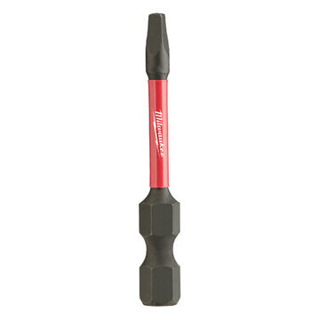 Single End Power Bit, S2 Alloy Steel, #1 Size, Square, 2 in OAL, Black Phosphate