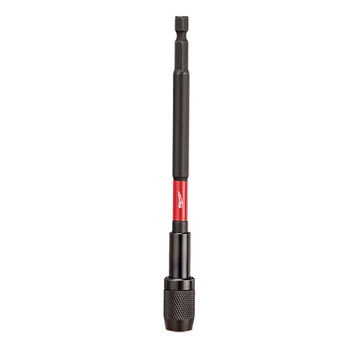 Bit Holder Impact Magnetic, Steel, 1/4 In Drive, Hex, 6 In Oal