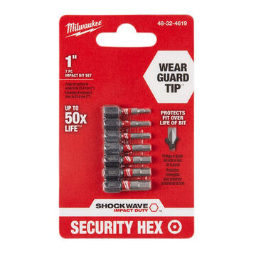 Bit Set Screwdriver, 1/4 In Shank, Alloy Steel, 7 Pieces
