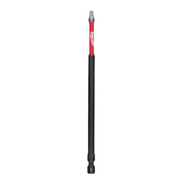 Impact Screwdriver Bit, No. 3, 6 in lg, Square, Alloy Steel