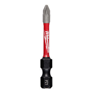 Bit Single End Power, S2 Alloy Steel, #1 Size, Pozidriv, 2 In Oal, Black Oxide