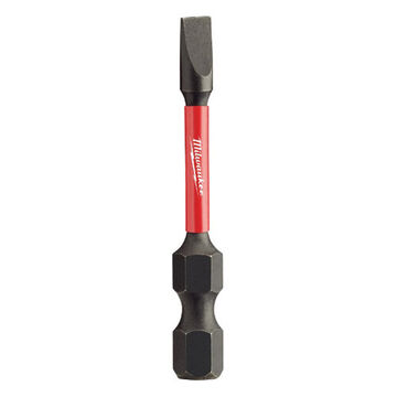 Bit Single End Power, S2 Alloy Steel, 1/8 In Size, Slotted, 2 In Oal, Black Phosphate