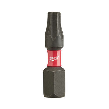 Bit Screwdriver Power, Alloy Steel, 1/4 In Hex Drive/shank, 1 In Oal, T20 Torx Point