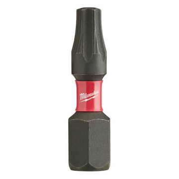 Impact Screwdriver Bit, T25, 1 in lg, Torx, Steel