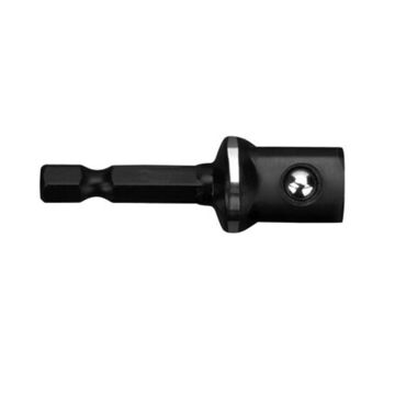 Adapter Square Socket, Alloy Steel, 1/4 In Male X 1/2 In Female, Black Oxide, 1-7/8 In Oal
