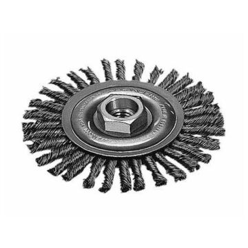 Brosse de roue de nettoyage de soudure, fil d'acier au carbone, vitesse de 12000 rpm, diamètre de fil de 0.02 à 0.023 pouce, diamètre de brosse de 4 pouce