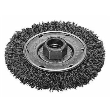 Wheel Brush, Wire Carbon Steel, 12000 rpm Speed, 0.014 in Wire dia, 4 in Brush dia