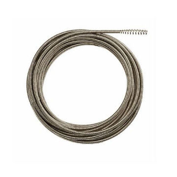 Cable Handheld Drain Cleaning, Steel, 5/16 In Dia, Bulb Connection, 1-1/4 To 2-1/2 In Capacity, Steel, 35 Ft Maximum Run