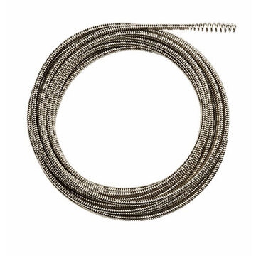 Cable Handheld Drain Cleaning, Steel, 5/16 In Dia, Bulb Connection, 1-1/4 To 2-1/2 In Capacity, Steel, 50 Ft Maximum Run